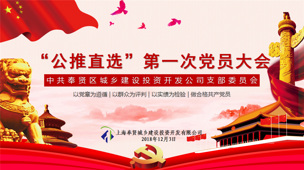 城投公司召開“公推直選”第一次黨員大會